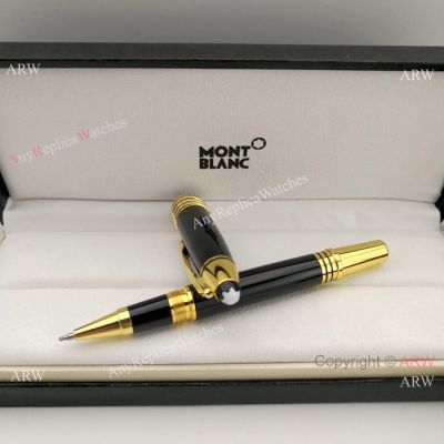NEW UPGRADED Mont Blanc Pens For Sale J F K Black Gold Rollerball pen